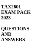 tax2601 exam pack 2023