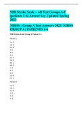 NIH Stroke Scale – All Test Groups A-F  (patients 1-6) Answer key Updated Spring  2023