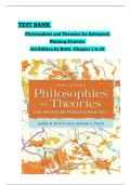 TEST BANK For Butts, Philosophies And Theories For Advanced Nursing Practice 3rd Edition All Chapters 1 to 26 complete Verified editon ISBN: 9781284112245