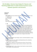 Erin Bradley i-Human Case Study CC: Nausea and Vomiting SOAP Note #3 2023 All the Sections Latest  Updates question and Answers.