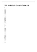 NIH Stroke Scale Group D Patient 1-6 (Answered) 2023