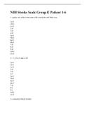 NIH Stroke Scale Group E Patient 1-6 (solved) 2023