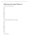 NIH Stroke Scale Group F Patient 1-6 (Answered) 2023