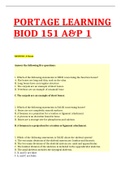 BIOD 151 Module 4 Exam (Latest-2023)/ BIOD151 Module 4 Exam / BIOD 151 A & P 1 Module 4 Exam: Essential Human Anatomy & Physiology I: Portage Learning |100% Correct Q & A