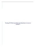 Nursing 102 Med-surg final exam Questions & Answers graded A.