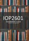 IOP2601 Assignment 4 2024 | Due 22 October 2024