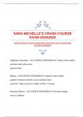 SARA MICHELLE'S CRASH COURSE EXAM 20242025 WITH GUARANTEED ACCURATE ANSWERS