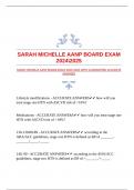 SARAH MICHELLE AANP BOARD EXAM 20242025 WITH GUARANTEED ACCURATE ANSWERS