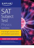 SAT Subject Test: Physics TENTH EDITION Hugh Henderson