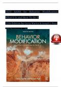 TEST BANK For Behavior Modification: What It Is and How To Do It, 12th Edition by Martin & Pear, All 29 Chapters Covered, Verified Latest Edition