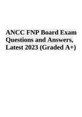 ANCC FNP Board Exam Questions and Answers, Latest 2023 (Graded A+)