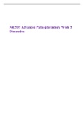 NR 507 Advanced Pathophysiology Week 5 Discussion