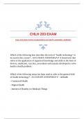 CHLH 203 EXAM WITH GUARANTEED ACCURATE ANSWERS |VERIFIED