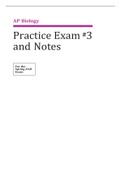 Practice Exam #3 and Notes