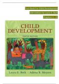 TEST BANK For Child Development, 10th Edition by Laura E. Berk, Verified Chapters 1 - 15, Complete Newest Version