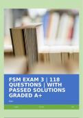 FSM EXAM 3 | 118 QUESTIONS | WITH PASSED SOLUTIONS GRADED A+