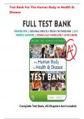 Complete Test Bank for The Human Body in Health & Disease, 8th Edition all chapters verified[ISBN: 9780323734141]