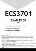 ECS3701 EXAM PACK 2024 - DISTINCTION GUARANTEED