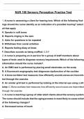 NUR 100 Sensory Perception Practice Test.pdf 100% correctly answered