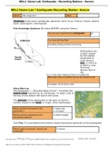 M2L2: Gizmo Lab: Earthquake - Recording Stations - Honors