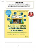 Test Bank for Accounting Information Systems: Connecting Careers, Systems, and Analytics 1st Edition by (Savage/Brannock/Foksinska), ISBN: 9781119744474, All 19 Chapters