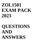 ZOL1501 EXAM PACK 2023