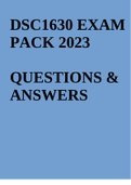 DSC1630 EXAM PACK 2023