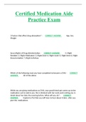 Certified Medication Aide Practice Exam