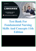 Test Bank for Timby's Fundamental Nursing Skills and Concepts 11th Edition by Donnelly-Moreno