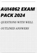 AUI4862 EXAM PACK 2024 QUESTIONS AND ANSWERS