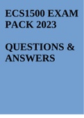 ECS1500 EXAM PACK 2023