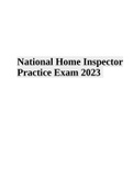 Home Inspector National Practice Exam 2023 