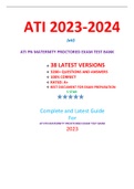  ATI PN MATERNITY PROCTORED EXAM TEST BANK / PN ATI MATERNITY PROCTORED EXAM TEST BANK / PN MATERNITY ATI PROCTORED EXAM TEST BANK:LATEST 2023