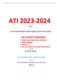 ATI RN MATERNITY PROCTORED EXAM TEST BANK / RN ATI MATERNITY PROCTORED EXAM TEST BANK / RN MATERNITY ATI PROCTORED EXAM TEST BANK:LATEST 2023