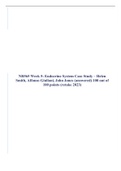 NR565 Week 5: Endocrine System Case Study – Helen Smith, Alfonso Giuliani, John Jones (answered) 100 out of A (retake 2023)