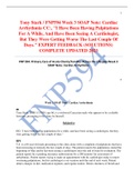 FNP594 Week 3 SOAP Note: Cardiac  Arrhythmia CC:, "I Have Been Having Palpitations  For A While, And Have Been Seeing A Cardiologist,  But They Were Getting Worse The Last Couple Of  Days." EXPERT FEEDBACK (SOLUTIONS) COMPLETE UPDATED 