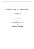 ATI PN MATERNAL NEWBORN OB EXAM(NEW 2023,4 VERSIONS) / PN MATERNAL NEWBORN OB ATI EXAM(NEW 2023,4 VERSIONS) / PN MATERNAL NEWBORN OB EXAM ATI(NEW 2023,4 VERSIONS):100% CORRECT