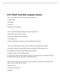 EMT FISDAP Final With Complete Solution 