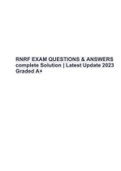 RNRF EXAM QUESTIONS & ANSWERS complete Solution | Latest Update 2023 Graded A+