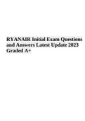 RYANAIR Initial Exam Questions and Answers Latest Update 2023 Graded A+ | RYANAIR AIRLINE OVERVIEW (2023) | RYANAIR AIRLINE (essay) 2023 | Ryanair The Low-Fares Airlines Case Study and RYANAIR CONVERSION 1 and 2 EXAM 2023 – LATEST QUESTIONS AND ANSWERS Sc