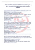 ATI RN COMPREHENSIVE PREDICTOR 2019 FORM B (180 Q & A) (New)(2023-2024) (Already graded A+) Latest Updates.  A nurse is providing teaching about the gastrostomy tube feedings to the parents of a school age child. Which of the following instructions should