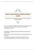 MARYLAND DRIVING IMPROVEMENT EXAM 20242025 WITH GUARANTEED ACCURATE ANSWERS