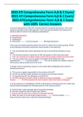 2023 ATI Comprehensive Form A,B & C Exam/ 2023 ATI Comprehensive Form A,B & C Exam/ 2023 ATIComprehensive Form A,B & C Exam  with 100% Correct Answers