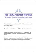 NES 102 PRACTICE TEST QUESTIONS WITH GUARANTEED ACCURATE ANSWERS