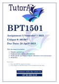 BPT1501 Assignment 5 Semester 1 2023