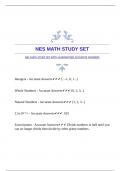 NES MATH STUDY SET WITH GUARANTEED ACCURATE ANSWERS