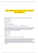 NUR 426 Exam 4 Questions And Answers 100% Rated A+.