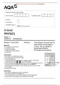 AQA JUNE 2024 A-level PHYSICS 7408/3 BAPaper 3 Section B	Astrophys MERGED QUESTION PAPER> MARK SCHEME> 100% GUARANTEEics