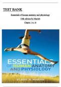 TEST BANK for Essentials of Human Anatomy & Physiology 10th Edition by Marieb All chapters ISBN:9780321799999