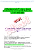 ATI Fundamentals Proctored Exam | Questions and Answers with Rationales | LATEST 2022/ 2023